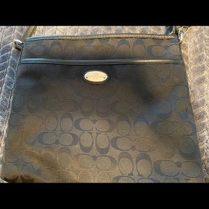 Coach Signature Print crossbody purse